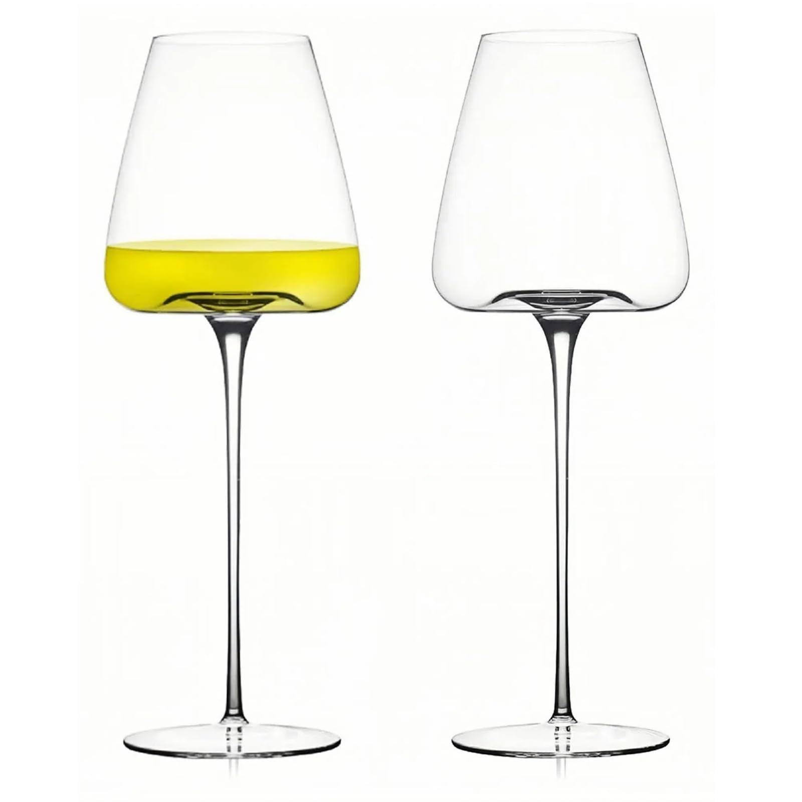 THE WHITE SHOP 2 PCS Wine Glasses, Elegant Hand blown White Wine Glasses, Premium Crystal Clear Glass for Wedding, Anniversary or Birthday Gift(Size : 900ml)