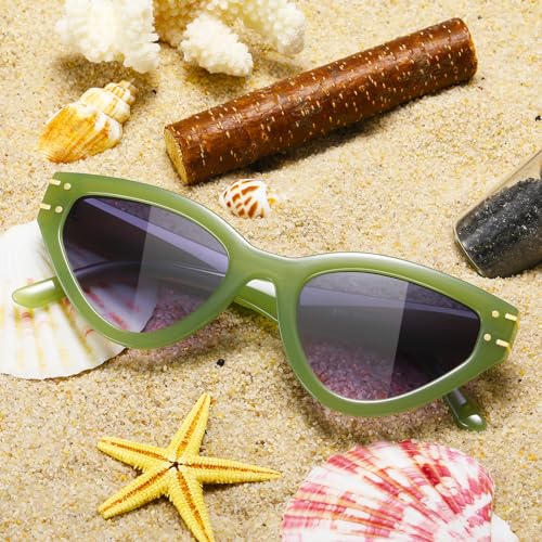Cat Eye Sunglasses for Women Trendy Classic UV400 Protection Triangle Frame Cateye Sun Glasses4