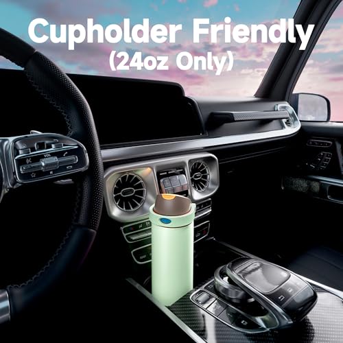 Image of 24 oz Insulated Water Bottle with Straw: Meoky Stainless Steel Metal Water Bottle with 2-in-1 Lid - Leak Proof, Cold for 24 Hours, Protective Silicone Base, BPA-Free for Sports Travel Car, Boneyard