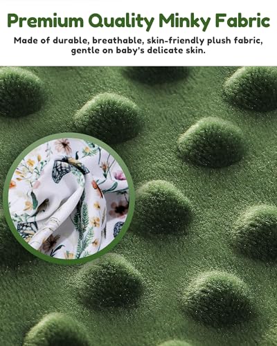 Image of BOMOLOUR Seat Cover Compatible with Bumbo and Nuby Seat, Removable Breathable Baby Floor Seat Cover for Boys and Girls, Seat Not Included (Green Butterfly)