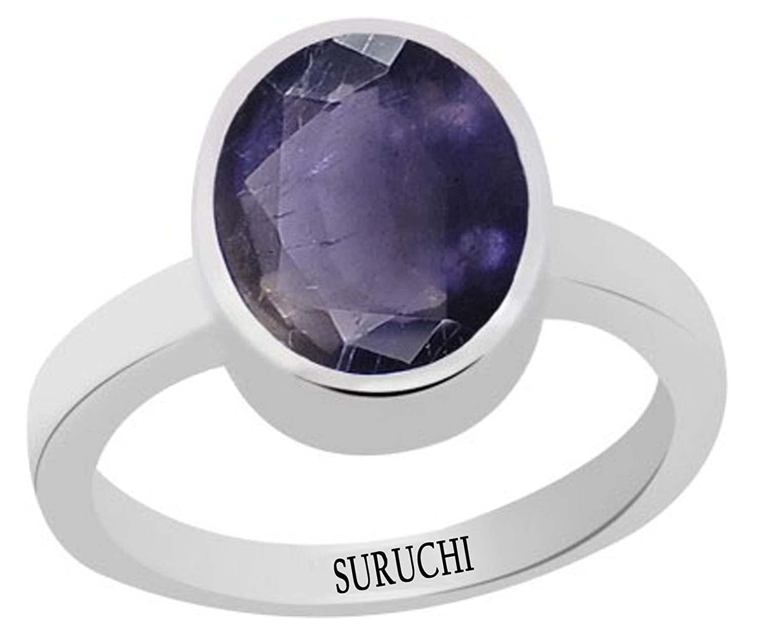 Suruchi Gems & Jewels Sterling Silver Iolite/Neeli 9.25 Ratti or 8.5 Carat Astrological Gemstone 925 Bis Hallmark Ring for Men & Women (B08XY4CHLM) Amazon Price History, Amazon Price Tracker