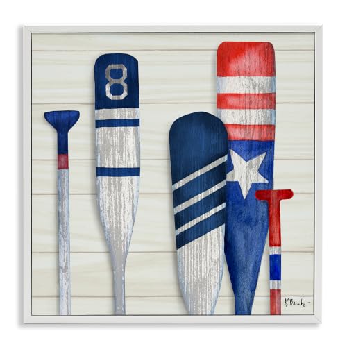 'Port Oars Rustic Americana Patterns'| Framed Giclee Art