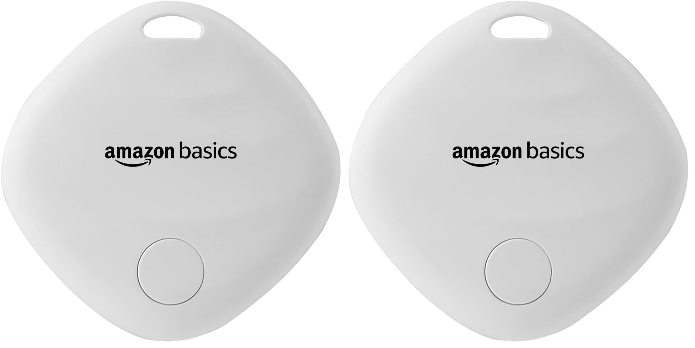 Amazon Basics Aero Tag for iOS | Apple Find My Network Tracker | Bluetooth 5.3 | No SIM Needed | Anti-Lost & Loud 80dB Alert | Item Finder- Keys, Wallets, Bags |Lightweight & 1-Year Battery(White)