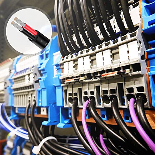 16 Gauge Wire 2 Conductor Electrical Wire 16Awg Electrical Wire Stranded Pvc Cord Oxygen-Free Copper Cable 50Ft/15M For Low Voltage Landscape Lighting Ul Listed (16Awg 50Ft) #TOP5