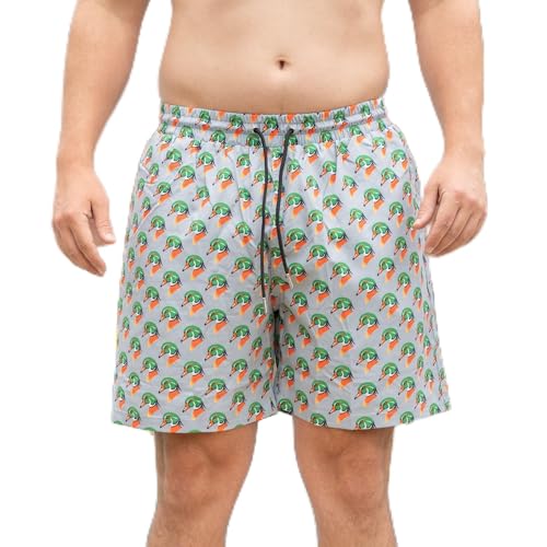 Wood Duck Head - Lined Swim Trunks