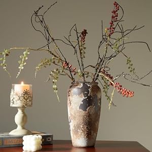 Rustic Vase for Home Decor, Farmhouse Terracotta Vases, Stone Vases, Large Vases for Living Room Decor, Rustic Flower Vase Decoration for Living Room Tall Ceramic Vase Rustic Vase for Home Decor Farmhouse Terracotta Vases Stone Vases Large Vases for Living Room Decor Rustic Flower Vase Decoration for Living Room Tall Ceramic Vase