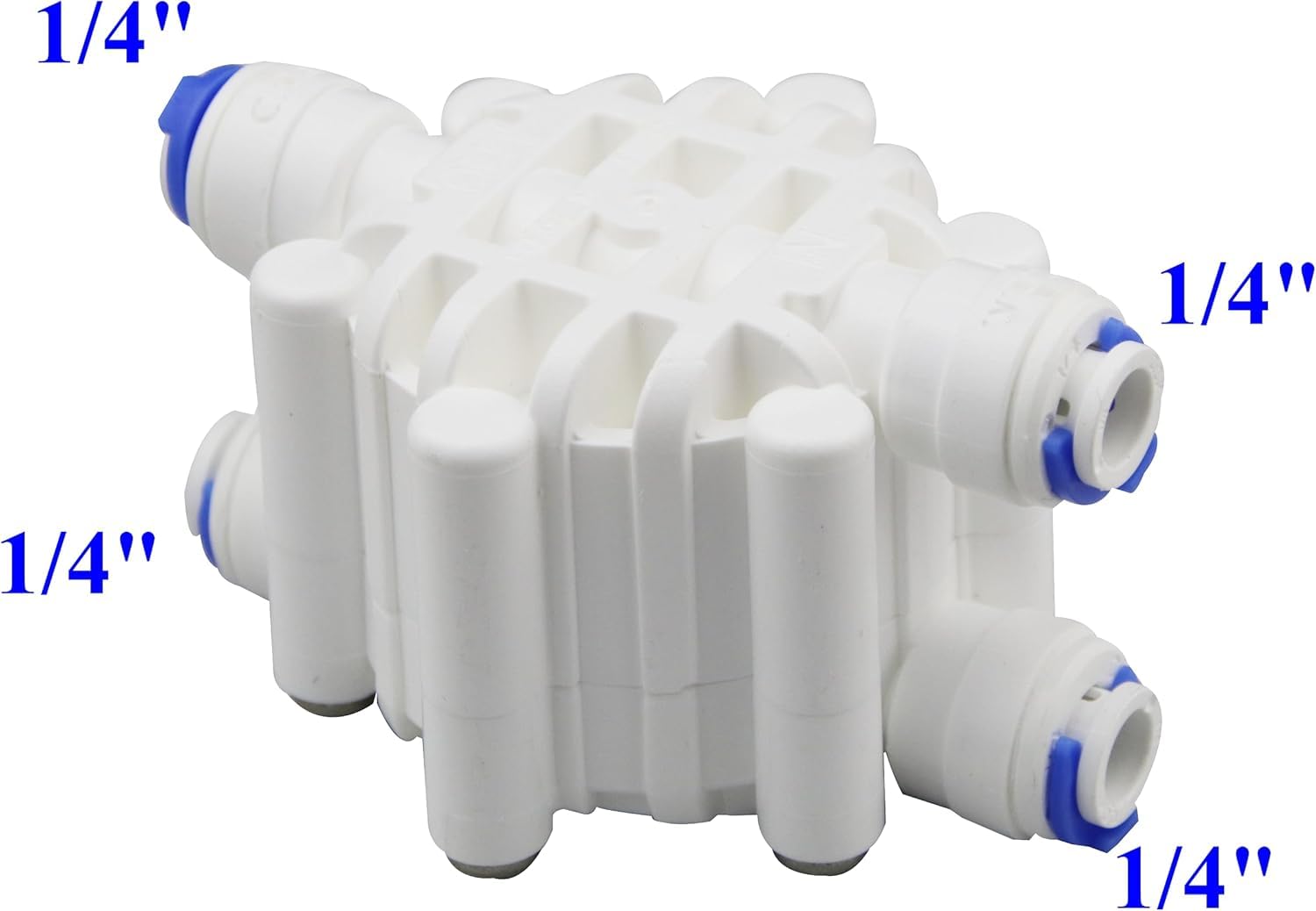 Vanne 4 Voies JACAR Osmose Inverse 5 Étapes - Compatible 1/4" Tuyau 6mm - Arrêt Automatique