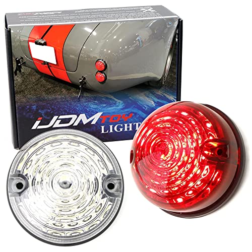 Lámpara LED roja para auto iJDMTOY 70mm redonda miniatura 1