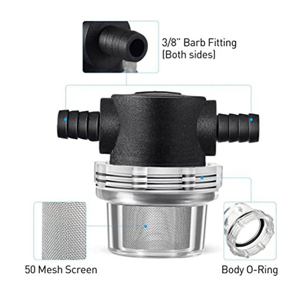 Waterpomp Filter Filter, Stabiele Waterpomp Zeef Nauwkeurige Draagbare Transparante Professional voor Tuin Irrigatie Interface