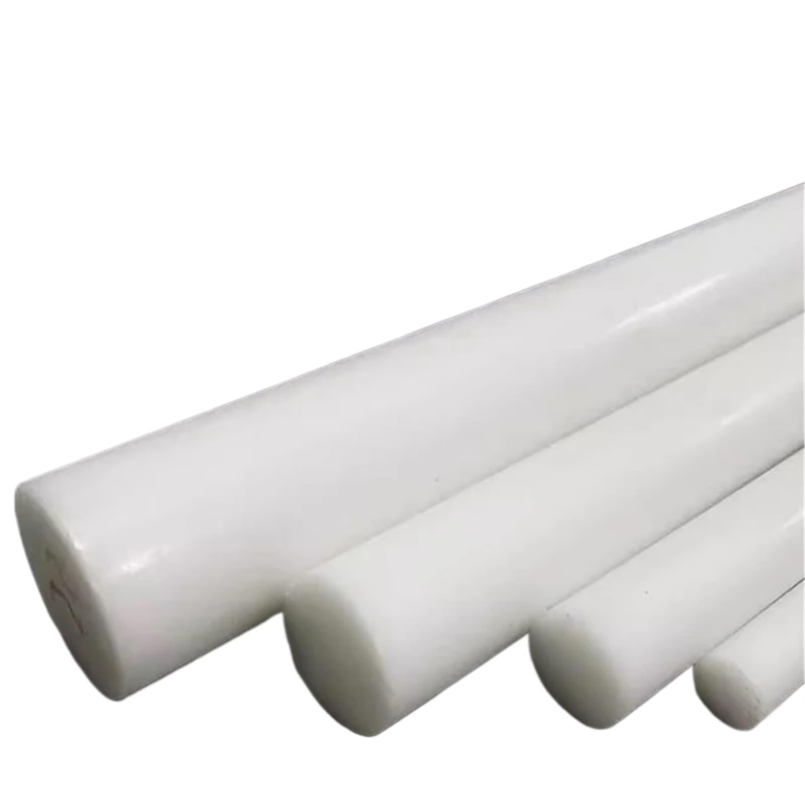 TonuuoDC Nylon Plastic Round Rods， POM Rods Black And White Diameter 3mm-40mm Length 500mm(White,2Pcs Dia 12mm)