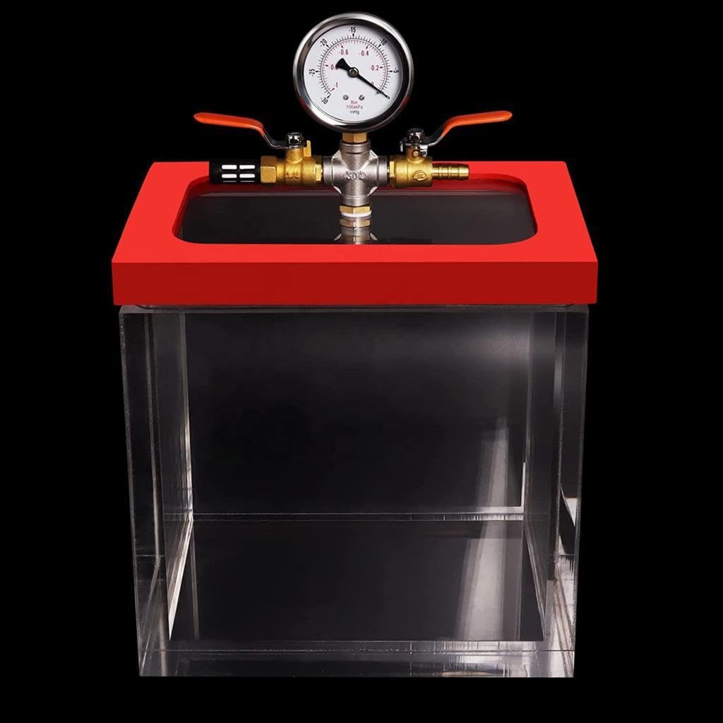Amagogo 2 Gallon Vacuum Chamber Vacuum Chamber Acrylic Practical Transparent Box Bucket for Epoxy Resins Paints Plaster Ink Pigments