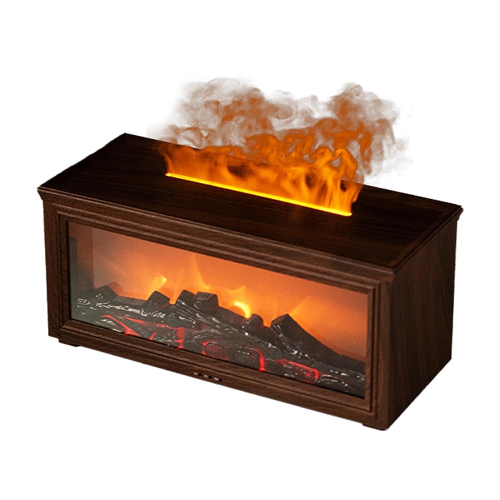 Vjsujehgy Aromatherapy Diffuser Simulation Fireplace with Dynamic Flame Effect Colorful Aromatherapy Diffuser for Home &