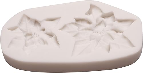 Miniatura 8 de Moldes de silicona para flores de Navidad, moldes para fondant de pascua, hojas de chocolate, para decoración de pasteles, decoración de cupcakes,