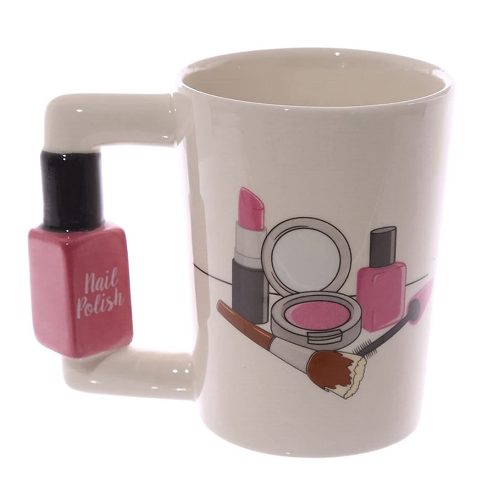 Tazza da caffè in Ceramica Tazze da caffè in Ceramica Dipinta a Mano Strumenti creativi per Ragazze Kit di Bellezza Manico per Tazza da tè Regali (Tazza)