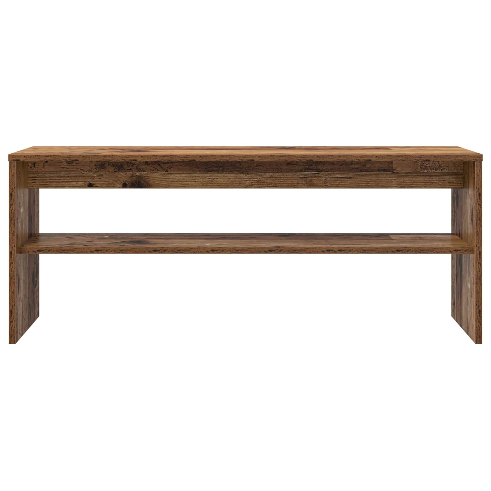 Gecheer TV-Schränk Altholz 100 x 30 x 40 cm Holzwerkstoff, Fernsehschrank Fernsehtisch TV-Lowboard für Wohnzimmer Home-Cinema Gamerzimmer8000338