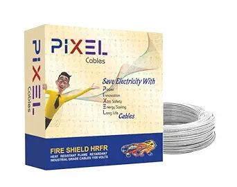 Pixel Cables 1.50 Sqmm Copper Hrfr Pvc Insulated Electric Cable (White-90 Meter)