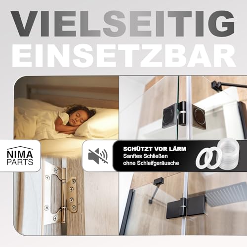 NIMA PARTS Fitschenringe – 60 Stück – Made in Germany – Unterlegscheiben für Zimmertüren (1mm + 2mm)