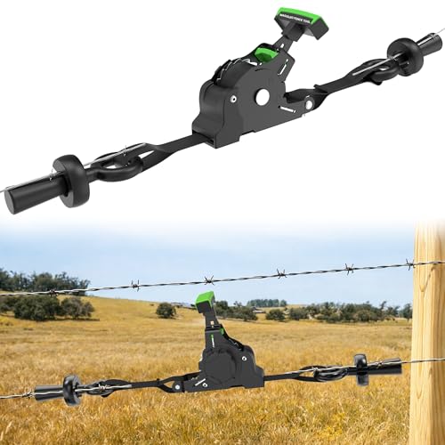 Magoleo Upgraded Fence Barbed Wire Stretcher Tool Retractable Ratchet Wire Tensioner & Puller Tool 8 FT Retractable Universal Wire Compatibility Lightweight & Portable Under 4 lbs