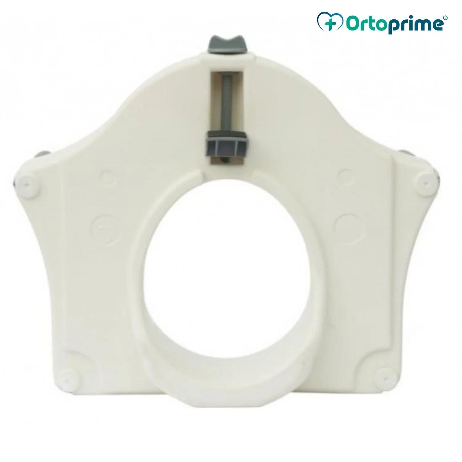 OrtoPrime Rialzo per WC con Braccioli Imbottiti – Rialzo WC Altezza 12 cm – Sedile WC Rialzato per Disabili – Alzawater per Anziani con Fissaggio di Sicurezza – Water Disabili Ortopedico
