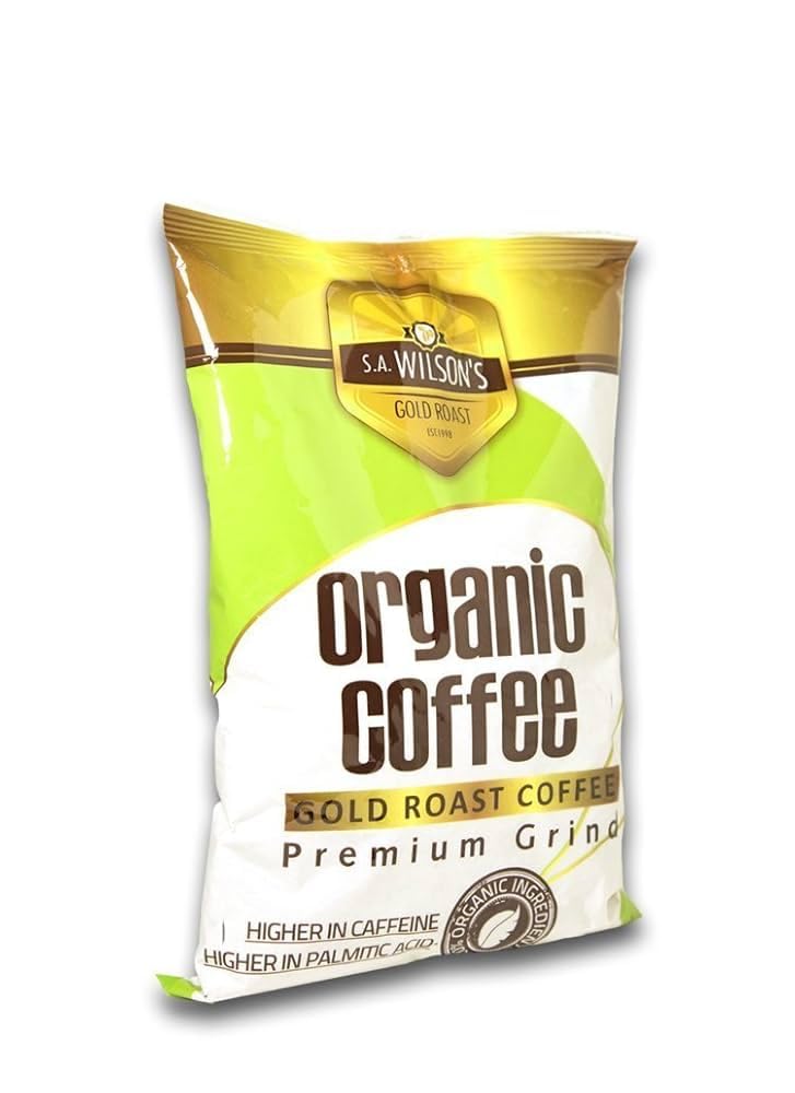 S.A. Wilson’s Organic Gold Roast Coffee – Premium Grind, 16 oz | Higher in Caffeine & Palmitic Acid | 100% Organic Coffee | Smooth, Balanced, Clean Energy | Product of Canada, USDA Certified Organic