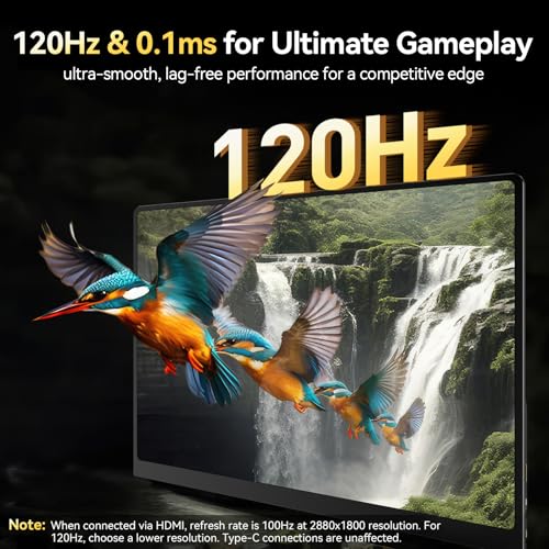 Image of UPERFECT OLED Portable Monitor 16 inch, 3K 2880x1800 | 120Hz | 0.1ms Portable Gaming Monitor, 500 Nits |100% DCI-P3 | 100000:1 Contrast | Ultra-Slim Design for Laptop Mini PC Phone Game Consoles Ucolor O2