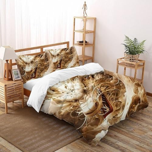 Housse de couette king size fermeture éclair microfibre lit 2 personnes - 2