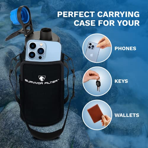 Survivor Filter - Active All-Terrain Water Bottle With Filter And Carrier Kit - Usa Made - The Filtered Water Bottle Cleans Contaminated Water - Includes Neoprene Case For Hiking, Running Or Camping #TOP5