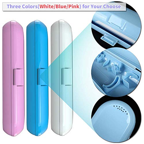 Toothbrush Travel Case Compatible With Philips Sonicare Electric Toothbrush & 6Pcs Reusable Toothbrush Head Covers Compatible With Philips Sonicare Toothbrush Heads (Pink) #TOP5
