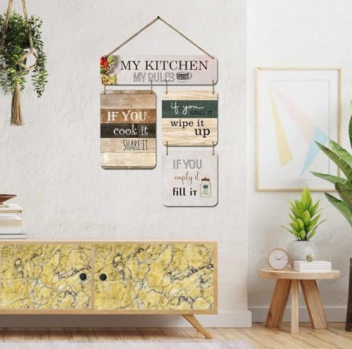 Image of WALLMATE Marble Wallpaper Self Adheisve Marble Wallpaper Waterproof Countertop Furniture Kitchen Marble Sticker (Yellow Itanian, 24x96 Inch)