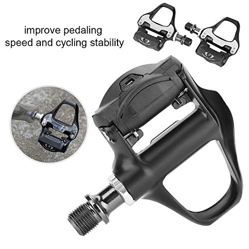 image for Vbestlife Road Bike Pedals with Cleats 1 Pair Aluminum Alloy Float Sel