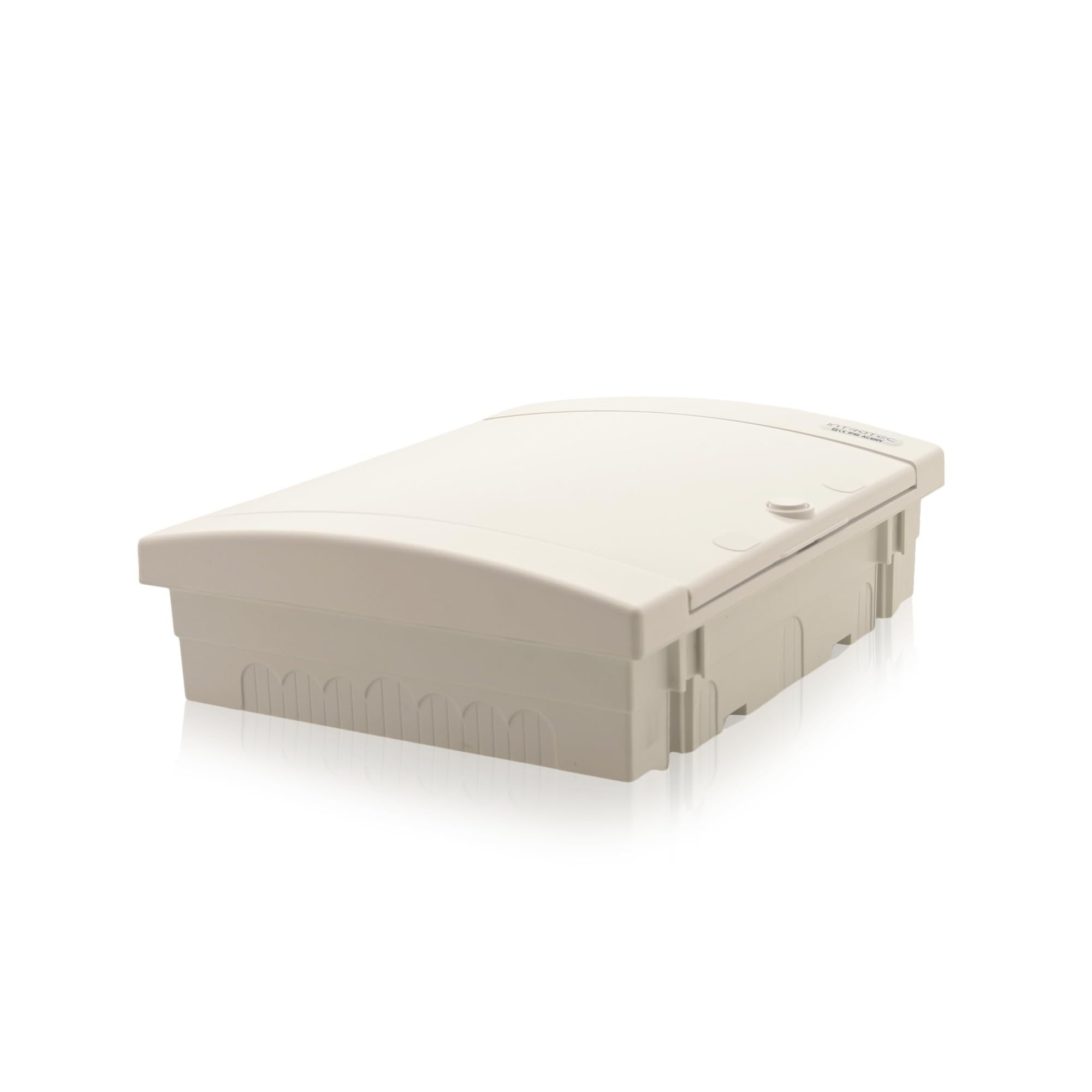 Intratec distribuidor multimedia empotrado IP40 – Blanco RAL 9003, 283x357x70 mm, ideal para Smart Home, router, paneles y dispositivos multimedia
