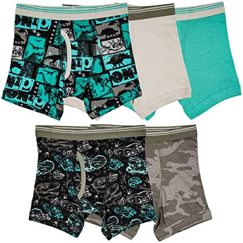 TrimfitBoys 100% Cotton Tagless Boxer Briefs 5-Pack, Kids Underwear