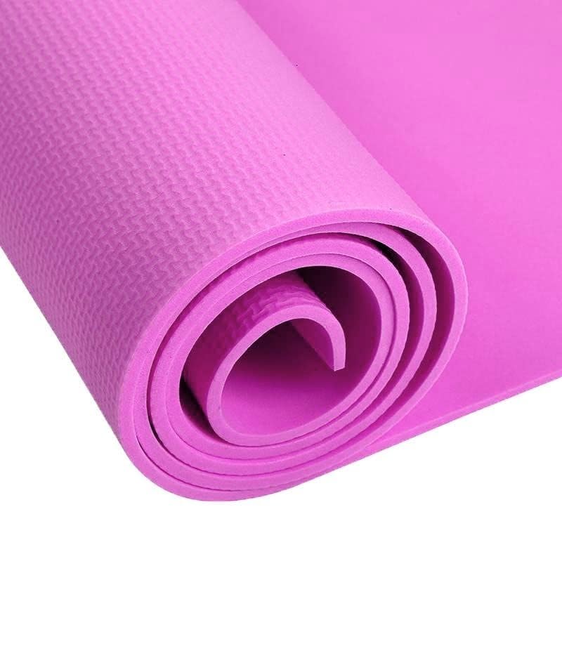 Image of Furnishing Yoga Mat with Anti Skid Yoga mat for Gym Workout and Flooring Exercise Long Size Yoga Mat for Men and Women, Boys and Girls 4mm (Pink, 4 mm)