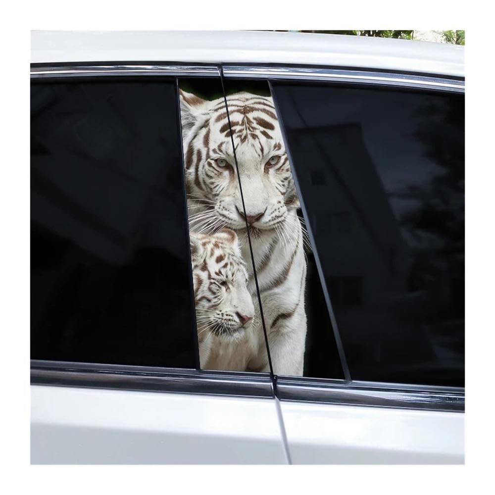 Bertdcx B Tiger Car Sticker Door Pillar Decal Personalized Design Decal Vinyl Auto Parts(B)
