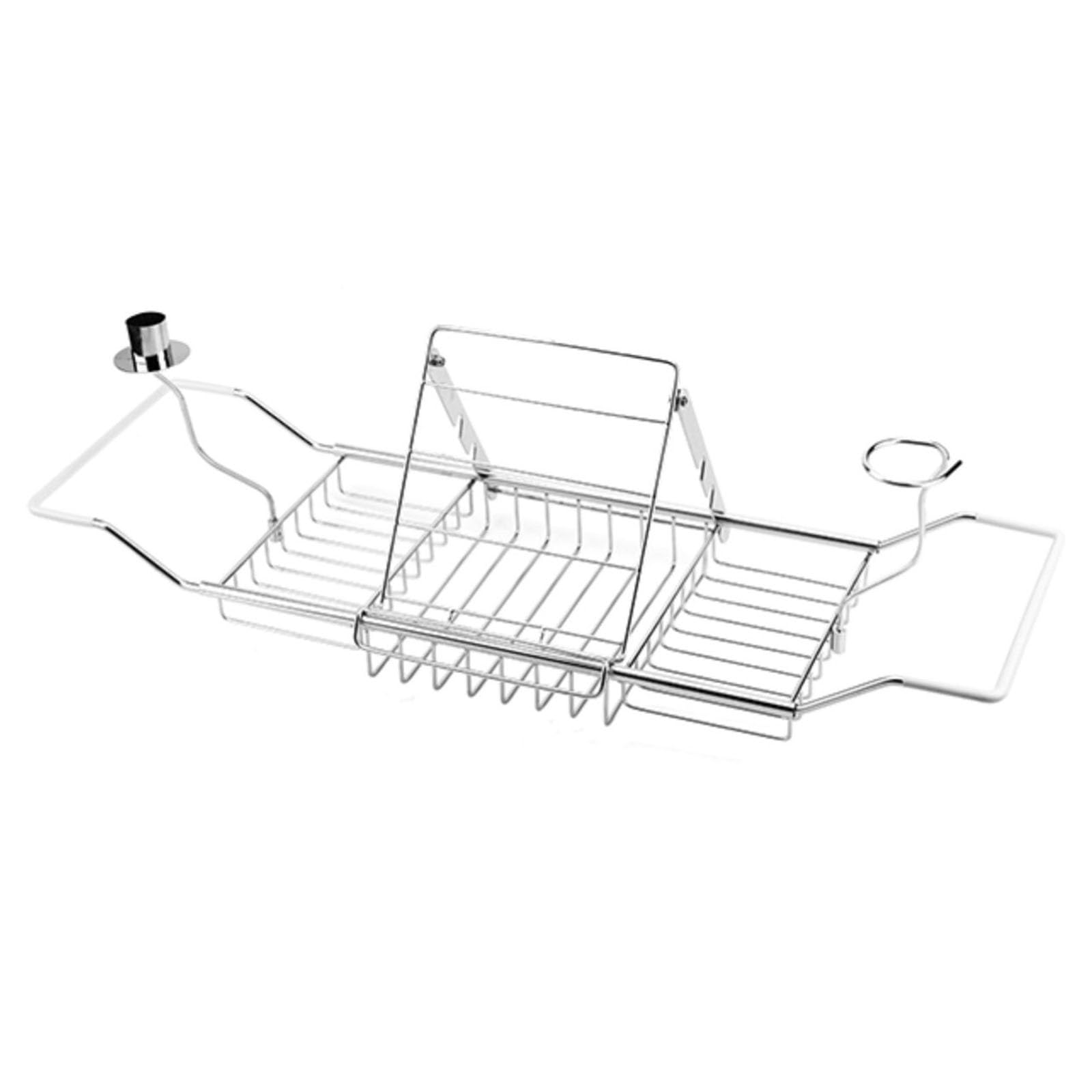 Plateau de bain support de rangement rétractable en acier pour baignoire d'hôtel et maison