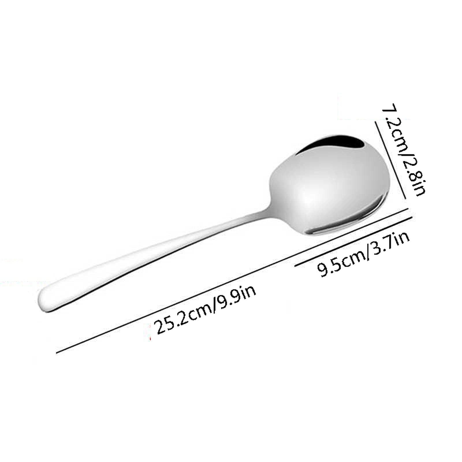 Cucharas de Café, Té 304 Cuchara pública de acero inoxidable Mango largo Distribución Distribución de Spoon Hotel Restaurante Cuchara pública Distribución Cuchara Cantina Distribución Cuchara 1pcs Cuc