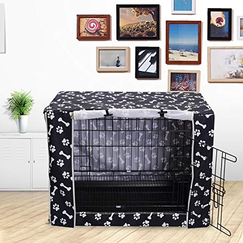 Geyecete Large Dog Crate Covers Fits 24Inch-48Inch Dog Crates For Small Medium Large Dogs Dog Crate Bed Dog Crate With Cover - Cover Only(Crate Not Included)-Black-24 #TOP5