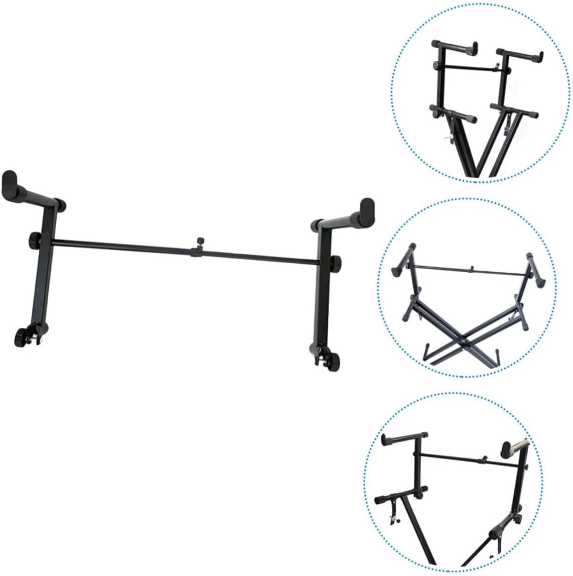 Wakauto Adjustable Electronic Piano Rack Extension Bracket Height-adjustable Instrument Holder for Comfortable Playing Portable Keyboard Stand for Musicians and Performers