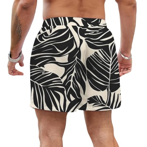 Mens Hawaiian Beach Shorts Drawstring Elastic Waist Summer Swim Trunks Fashion Lightweight Tropical Vacation Shorts2