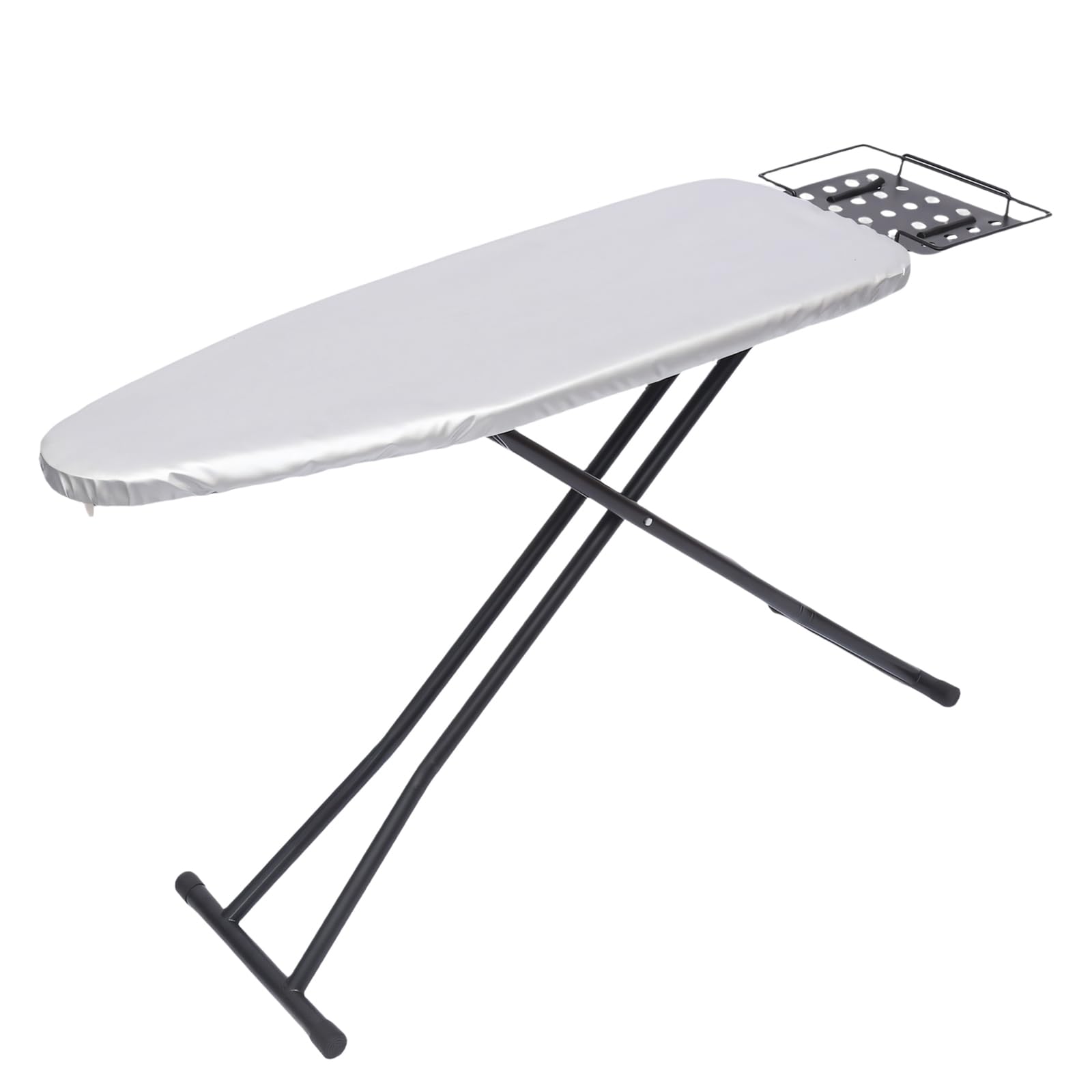 Kaeltsyn Multi Functional Iron Press Station Including Iron Rest Pad and Foldable Steel Construction Compact Ironing Board