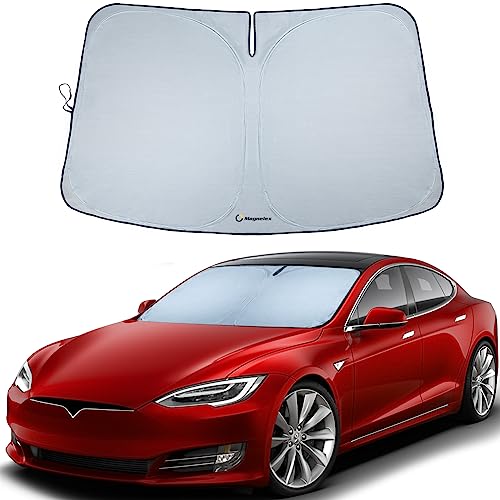 Magnelex Tesla Windshield Sunshade for Model S 2012-2026 - Reflective 240T Material Car Sun Visor...