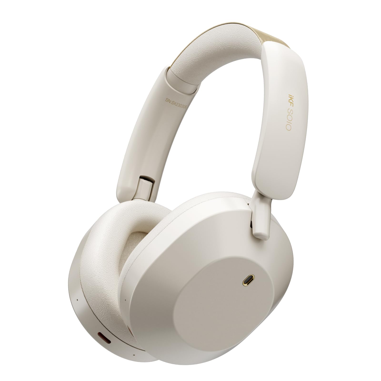 【色: オフホワイト】iKF-Solo アクティブノイズキャンセリング ワイヤレ Amazon.com: iKF Solo Wireless Over Ear Headphones with 52dB