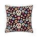 1 housse de coussin carrée à imprimé tête de mort mexicaine pour chambre à coucher, lit, chaise, canapé, siège, 45 x 45 cm