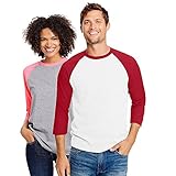 Hanes Unisex X-Temp Cotton Performance Baseball Tee Red L