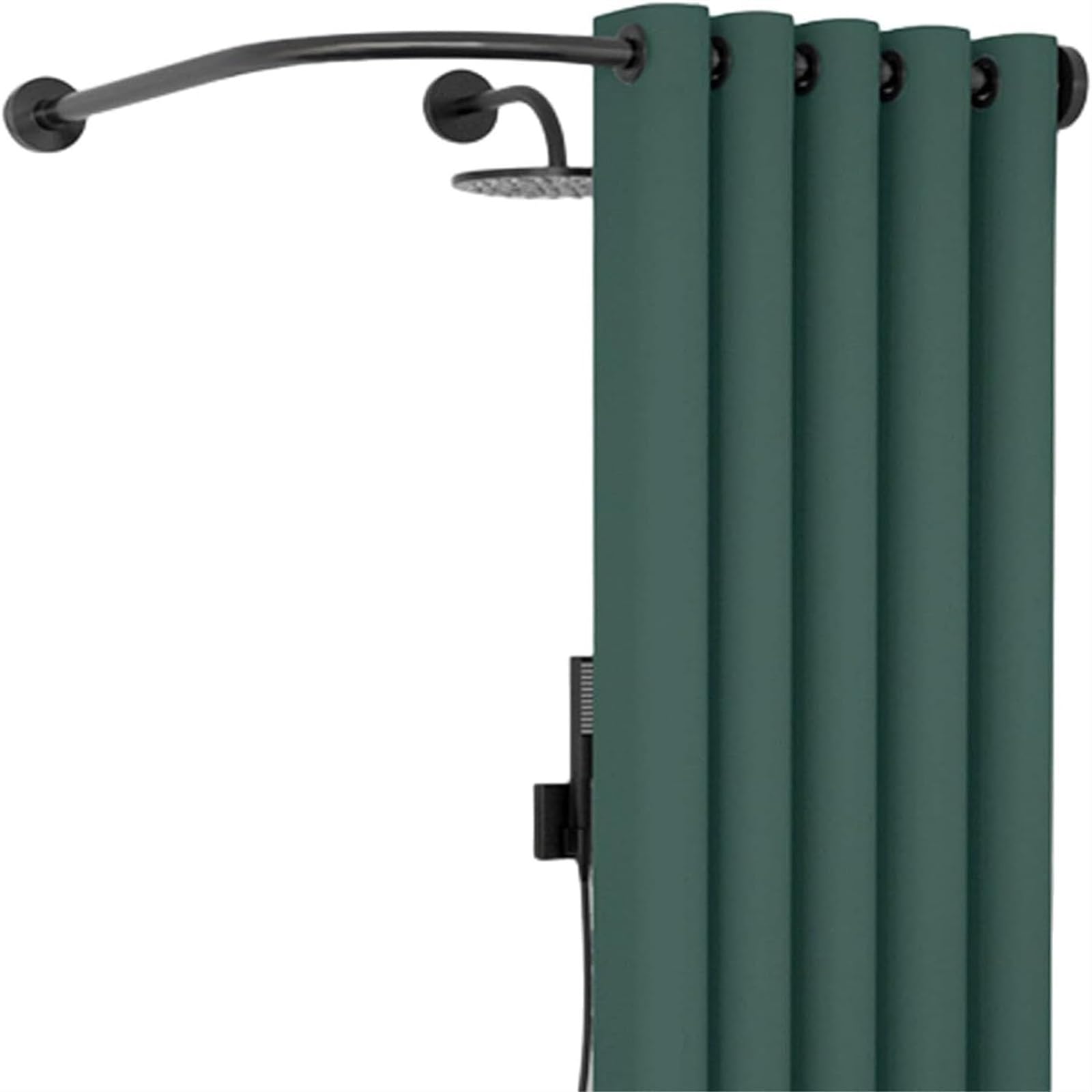 Meiiron Corner Shower Curtain Rod, No Drill Bathroom Shower Bath Tub Curtain Rail, L Shape Adjustable Extendable Shower Curtain Pole for Bathroom Shower Closet Changing Room (Size : 100~160x60~80cm)