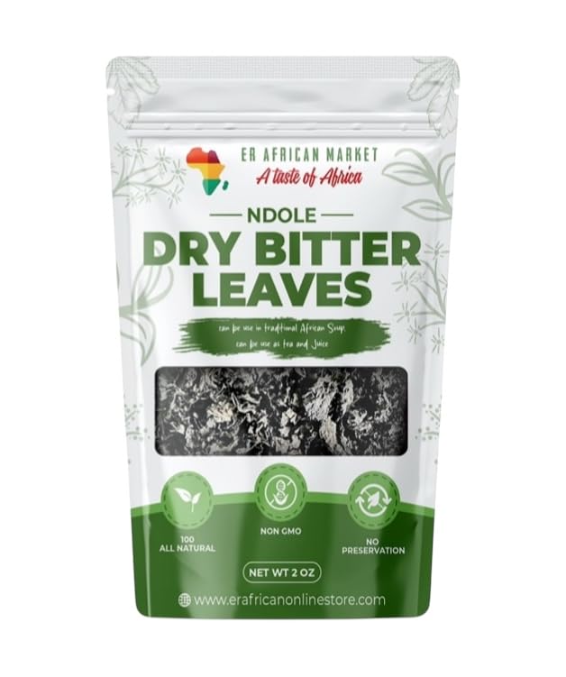 Dried Bitter Leaves – 100% All Natural – 2oz | For Bitterleaf Soup, Tea, Ogbono, Egusi & African Dishes | No Preservatives, Sand-Free