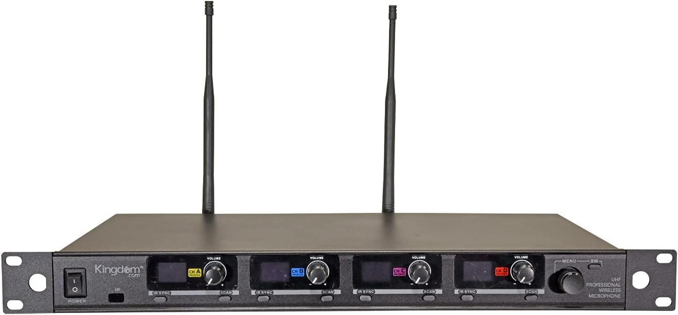 Faţă view of the Kingdom SYSV54 receiver with controls and displays.