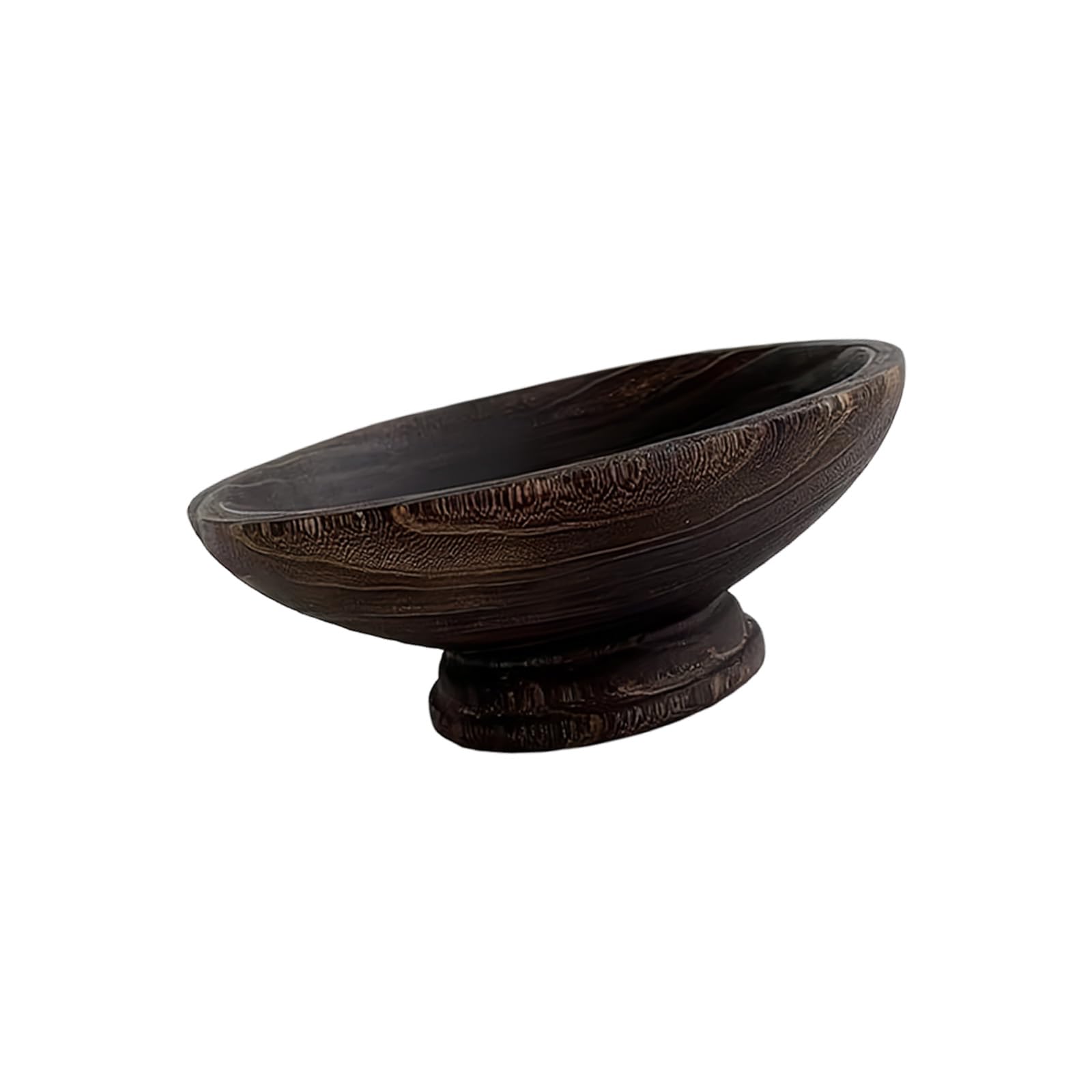 Wooden Fruit Bowl for Tabletop Decor, Pedestal Serving Bowl, Carved Wood Centerpiece Tray for Kitchen Dining Use Wooden Fruit Pedestal Serving Decorative Carved Wood Centerpiece Tray Coffee Table Home