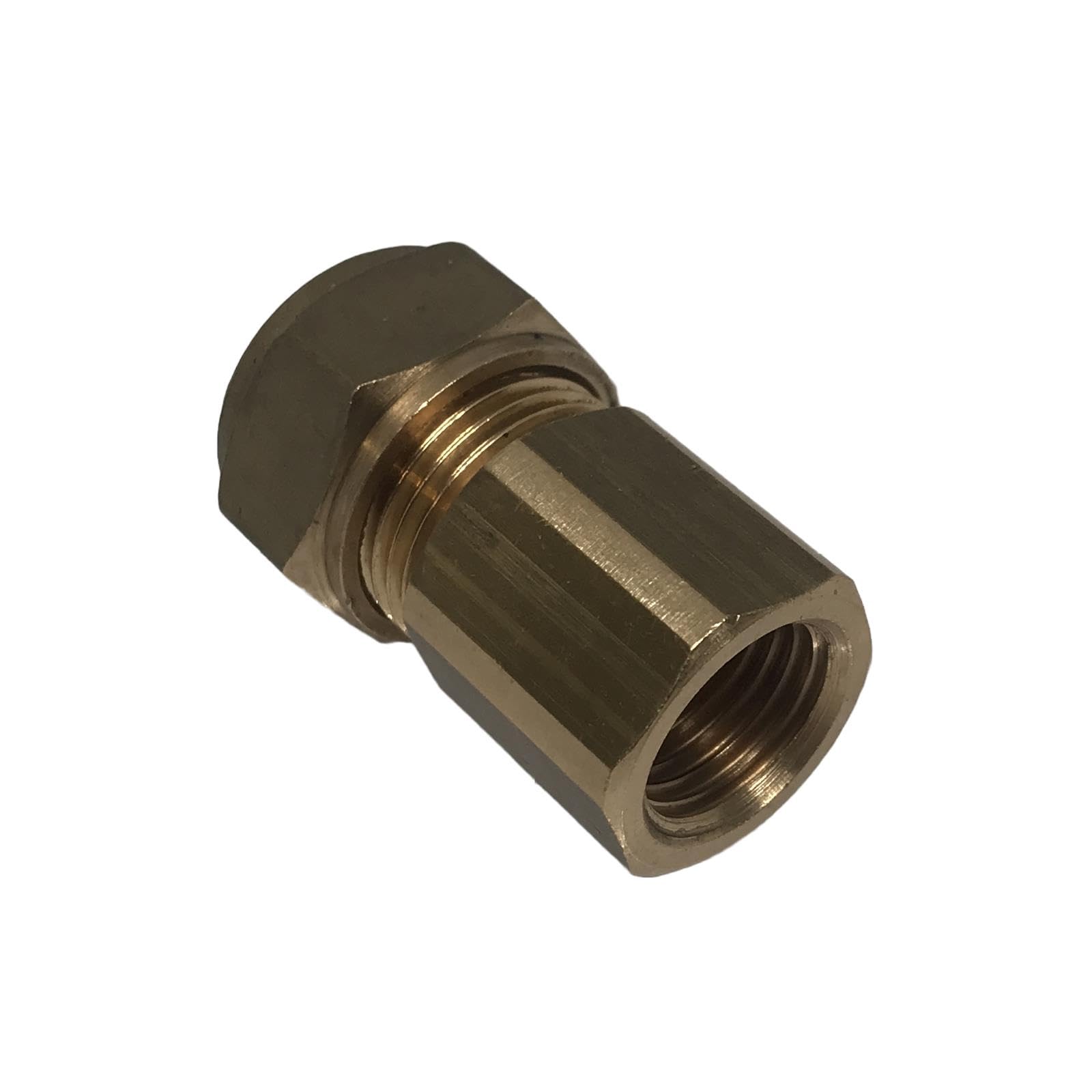 10mm x 1/4" BSP Female Compression Coupling Brass CxFI Pipe Fitting Thunderfix
