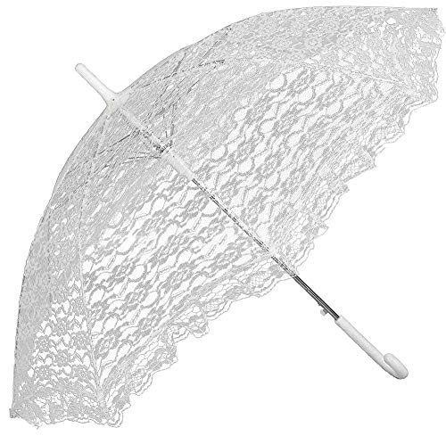 El Kostümland - Sombrilla de encaje para teatro, carnaval, bodas